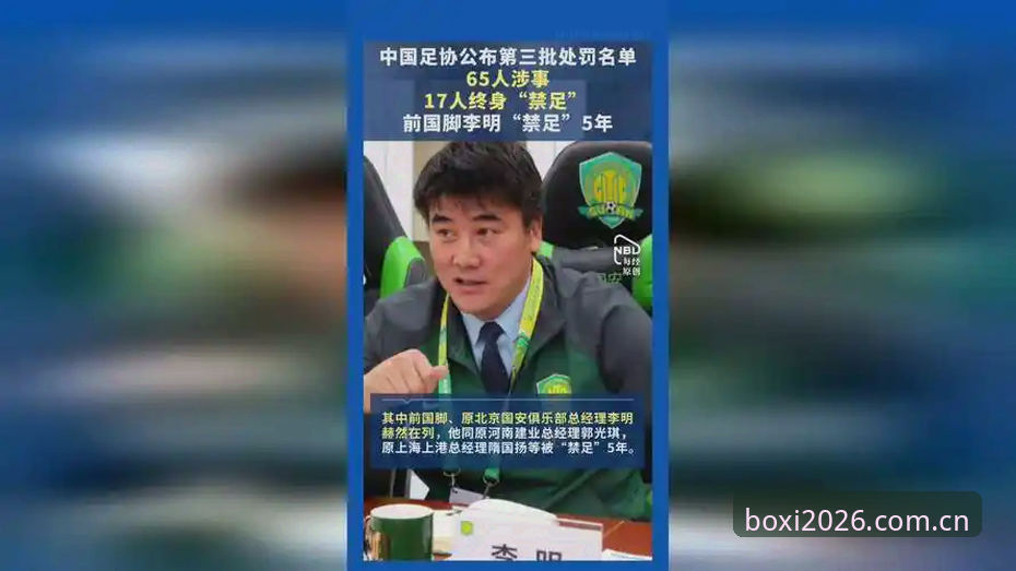 足协第三批禁足名单解读教程：从处罚看足球行业治理趋势